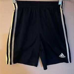 2 pairs of boys shorts-Adidas Navy Shorts and Royal Under Armour